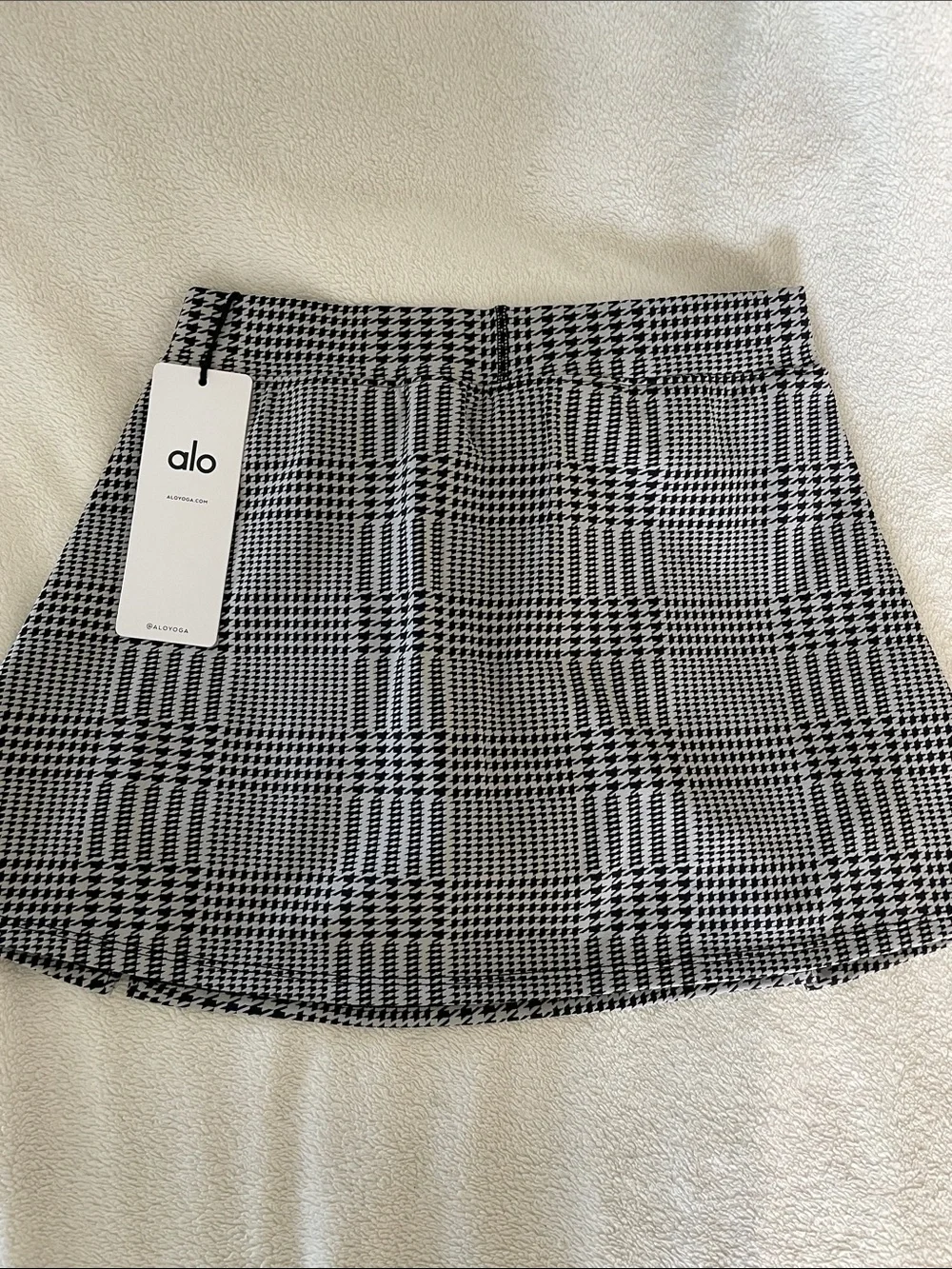 Alo jacquard plaid tennis skirt NWT